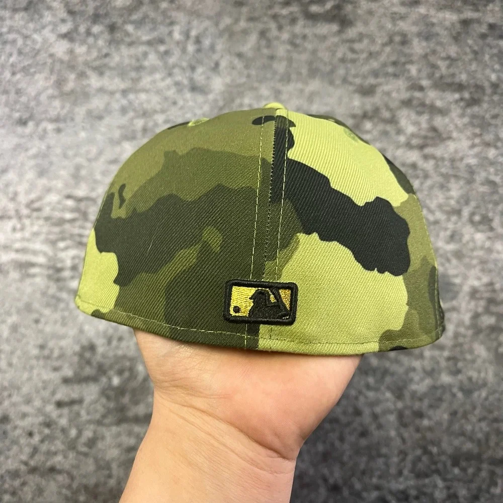 New‎ Era 59Fifty Pittsburgh Pirates Fitted Hat Armed Forces Camo MLB Size 7 1/2
